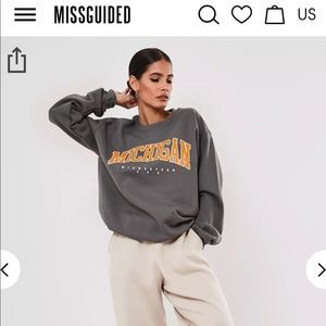Missguided Michigan Crew Neck